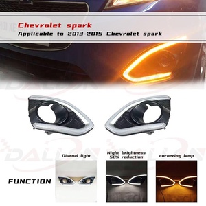 Luces Led diurnas para coche, luz LED <span class=keywords><strong>antiniebla</strong></span> DRL con intermitente amarillo, para Che vrolet <span class=keywords><strong>Spark</strong></span> 2013 ~ 2015, 2 uds. - Product Image 3