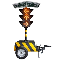 Feux de signalisation solaires mobiles alimentés par LED Feux de signalisation temporaires d'urgence pour la construction de routes