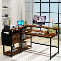 Muebles de Oficina para el Hogar, Escritorio de Computadora para Juegos de Esquina, Moderno y Económico, de Madera
