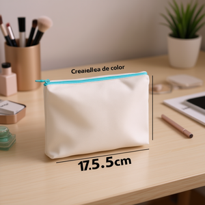 Borsa in tessuto multiuso Iln 17,5x23,5 cm con cerniera colorata per riporre oggetti - Product Image 3