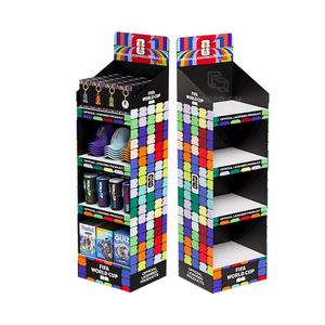 Support d'affichage en carton personnalisé pour la Coupe du monde de football avec niveaux, étagère de sol pour <span class=keywords><strong>jeux</strong></span> de société, présentoirs en carton ondulé - Product Image 1