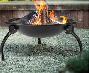 Factory Supply <strong>Folding</strong> Backyard Camping Grates Over Fire Pit Firewood Round Steel Kingjoy <strong>Firepit</strong> - Product Image 6