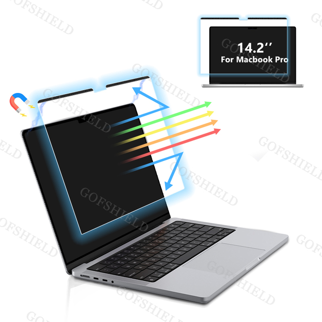 Anti Blue Light Magnetic Removable Screen Protector for MacBook Pro 14.2/16.2, Air 13.6/15.3 Glare Reduction Scratch Proof Film