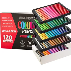 120 Lápices de Colores <span class=keywords><strong>a</strong></span> Base de Aceite, Modelo 1085, Venta Especial Transfronteriza en China, <span class=keywords><strong>Dibujo</strong></span> Artístico, Venta al por Mayor para Estudiantes - Product Image 1