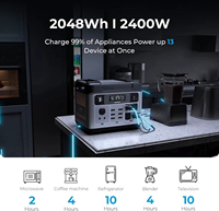 Stock US pour Station d'alimentation portable P2001 PLUS 2400W Générateur solaire 2048Wh Onde sinusoïdale pure MPPT Maison Extérieur Camping Mobile