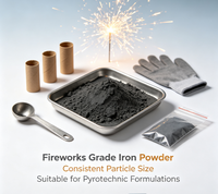 Poudre de fer réduite à prix d'usine, 40 mesh, 80 mesh, 100 mesh, pour feux d'artifice