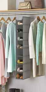ODM Hanging Shoe <strong>Shelves</strong> 8 Section <strong>Grey</strong> Closet Organizer - Product Image 6