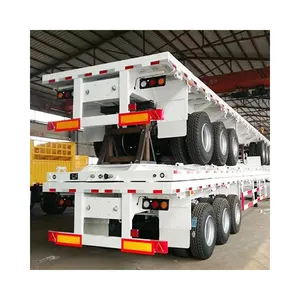 Factory Price Van Type Box 1 - 3 Axles Container Semi Trailers 30 - 45 FT Low Bed Trailer For Sale