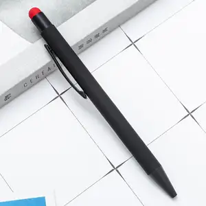 Hot Selling Soft Touch Screen Promotion Advertising Pens Multi-Color Ballpoint Stylus Pen With Custom Logo