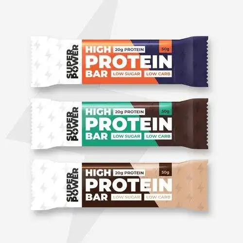 Custom Heal Seal Chocolate Snack Energy Bar Wrapper Aluminum Foil Candy Gummy Protein Bar Wrapper Back Seal Packaging