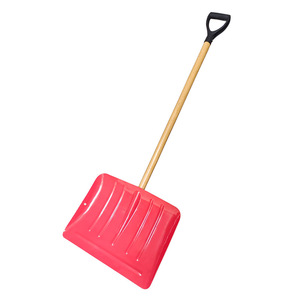 Vente chaude d'hiver : Grande pelle à neige de qualité industrielle avec manche en bois et lame en plastique, 100-120 cm, pour usage extérieur, camping, agriculture, jardin - Product Image 2