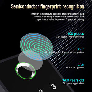 Aiendi Outdoor Keyboard Digital Fingerprint Smart Wifi Double Ttlock Outside Metal for Waterproof Gate Door Rim <b>Lock</b> AIENDI-X1 B - Product Image 5