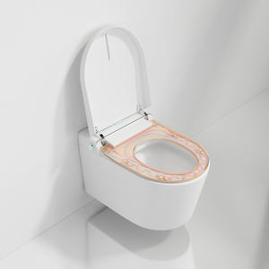 Toilettes intelligentes, réservoir <span class=keywords><strong>d</strong></span>'<span class=keywords><strong>eau</strong></span> dissimulé, toilettes murales en céramique, chasse <span class=keywords><strong>d</strong></span>'<span class=keywords><strong>eau</strong></span>, piège de type P, toilettes suspendues - Product Image 1