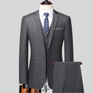 Costume de <span class=keywords><strong>mariage</strong></span> professionnel coréen slim-fit pour <span class=keywords><strong>homme</strong></span>, long, pour le témoin et le marié - Veste + <span class=keywords><strong>Gilet</strong></span> + Pantalon - Product Image 4