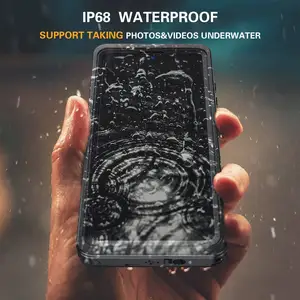 עבור iPhone 12 פרו עמיד למים עם מובנה במסך מגן גוף מלא מגן עמיד הלם Dustproof IP68 עמיד למים כיסוי