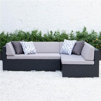 Ensemble de canapés en rotin osier d'extérieur de luxe Design unique pour jardin, patio, salle à manger, cour, meubles de parc d'hôtel