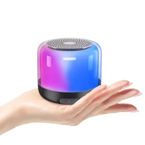 En moda Stereo çok fonksiyonlu RGB renkli LED ışıklar su geçirmez Bluetooth hoparlör mini hoparlör kablosuz