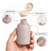 Bouteille de lotion ronde Boston mate de 100, 200, 300, 500 ml avec pompe distributrice, étiquette personnalisée, bouteille de shampoing et d'après-shampoing en HDPE