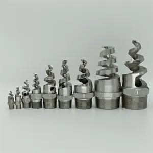 Stainless Steel 316ss metal dust control spiral nozzle,customized Solid cone Spiral Nozzles