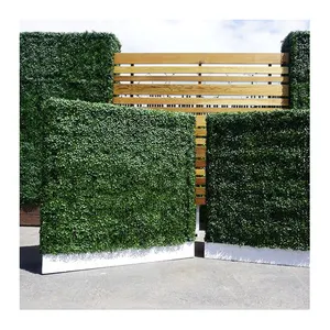 Painel de parede de plantas artificiais verdes 3D 40x60 cm, planta artificial de simulação de cobertura de buxo, suspensão de parede para interiores de casa