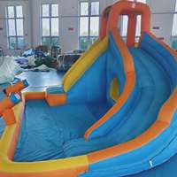 Château gonflable personnalisé en tissu Oxford avec toboggan, trampoline, marque QY, 4x4M, thème Bluey