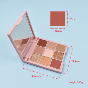 Palette <span class=keywords><strong>de</strong></span> fards à paupières <span class=keywords><strong>de</strong></span> couleur macaron en gros, logo personnalisé, 9 couleurs, palette <span class=keywords><strong>de</strong></span> fards à paupières aux tons terre, mat, nacré, pailleté, cosmétique - Product Image 4