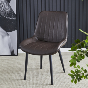 Venta Directa <span class=keywords><strong>de</strong></span> Fábrica, Silla <span class=keywords><strong>de</strong></span> <span class=keywords><strong>Comedor</strong></span> Moderna, Económica y Duradera, Tapizada, con Asiento Acolchado, Patas <span class=keywords><strong>de</strong></span> Metal y Cuero - Product Image 3