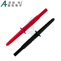 JIALUN 32A 1000V Sonde de test en laiton 104,5 mm avec pince crocodile isolée en PVC et fiche banane 4 mm pour multimètre