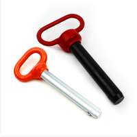 Pasador de enganche para tractor personalizado con cadena y pasador de seguridad, chapado en zinc amarillo, pasador de enganche de 5/8 x 3 pulgadas o pasador de enganche personalizado OEM