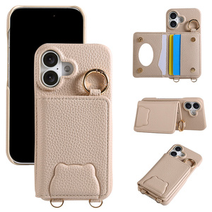 Custodia <span class=keywords><strong>a</strong></span> tracolla in pelle PU con <span class=keywords><strong>specchio</strong></span> e funzione make-up, modello Dokara, per <span class=keywords><strong>iPhone</strong></span> - Product Image 6