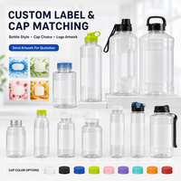 Bouteille d'eau minérale en PET grande capacité 235ml-3000ml, seau en plastique