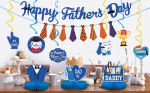 KLS Factory Centre <span class=keywords><strong>de</strong></span> table en carton alvéolé et éventails suspendus double face multicolores pour <span class=keywords><strong>la</strong></span> <span class=keywords><strong>Fête</strong></span> des Pères et <span class=keywords><strong>la</strong></span> <span class=keywords><strong>fête</strong></span> <span class=keywords><strong>de</strong></span> <span class=keywords><strong>papa</strong></span> - Product Image 5