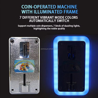 Cadre décoratif en plastique coloré JiSun avec fente à monnaie latérale et éclairage multicolore pour machine à griffes
