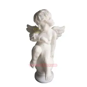 Hotel Villa giardino Street decorazione del paesaggio Design pietra arte scultura in marmo piccolo angelo ragazzo statua