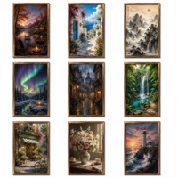 Cadre photo mural Art Déco gris unique en bois fait main, motif imprimé UV, décoration moderne pour maison de campagne, cadre mobile prêt à accrocher