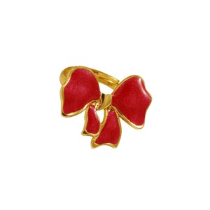 Bague en acier inoxydable avec motif papillon géométrique en émail pour femme, bijoux de luxe vintage à la mode, idéale pour un cadeau d'anniversaire - Product Image 4
