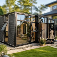 Maison préfabriquée compacte de 20 pieds, facile à transporter et à installer, unité modulaire extensible avec structure sismique pour bureau de jardin et maison modulaire