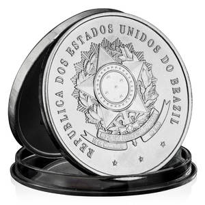 自由の女神、ブラジルコレクタブルシルバーメッキお土産コインコレクションアートクリエイティブギフト記念コイン - Product Image 1