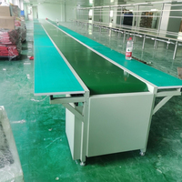 Banc de travail pour ligne d'assemblage avec convoyeur à bande en caoutchouc personnalisé, vitesse réglable, pour usine de fabrication et atelier domestique