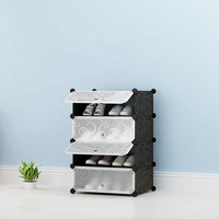 Étagère à chaussures moderne en plastique, convertible, extensible et pliable, pour la maison et le salon