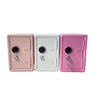 Organizador Cuadrado de Hierro con Cerradura, Mini Caja de Dinero y Portaplumas, Diseño Kawaii de Alta Calidad - Product Image 1