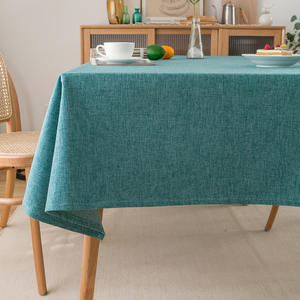 <span class=keywords><strong>Tovaglia</strong></span> in lino antirughe e <span class=keywords><strong>tovaglia</strong></span> lavabile per cucina sala da pranzo vacanza copertura del tavolo per la cena della festa - Product Image 4