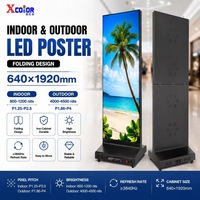 Pantalla LED Plegable de 640*1920mm, Pantalla LED Interior para Publicidad, Señalización Digital LED para Centros Comerciales y Comercios Minoristas