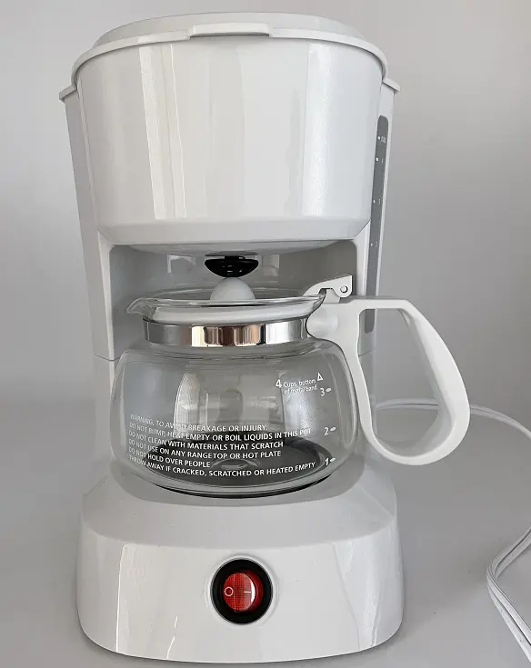 La Machine à café électrique Anti-goutte, 4 tasses, 0.6L, Design automatique, Machine à café, couleur or pour la conservation de la chaleur