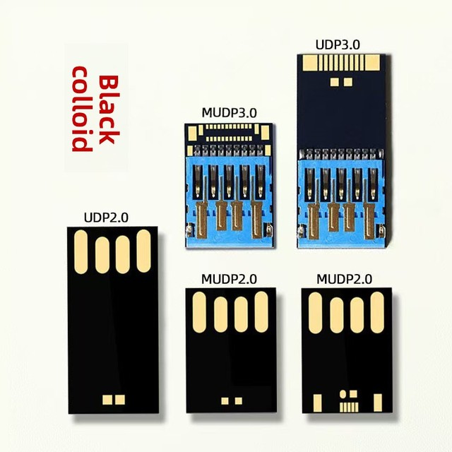 8G 16G 32G 64G Waterproof Mini USB Disk Black Colloid Chip Environmentally Friendly High-Speed Semi-Finished UDP New