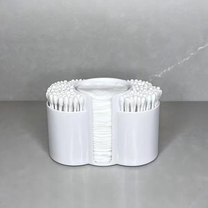 Organizador <span class=keywords><strong>de</strong></span> plástico 3 en 1 para baño: caja <span class=keywords><strong>de</strong></span> almacenamiento para toallitas <span class=keywords><strong>de</strong></span> algodón, hisopos y palillos <span class=keywords><strong>de</strong></span> dientes - Product Image 3