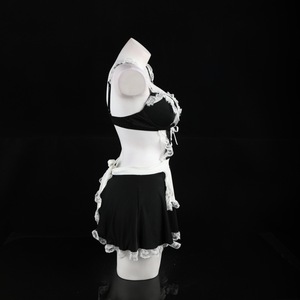 Ensemble de lingerie Lemon Story, tenue de demoiselle d'honneur, soutien-gorge à bonnets couvrants avec dentelle et nœud, robe de nuit sexy pour femme - Product Image 2