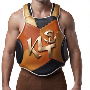 Protector de Pecho Unisex KLTW INT'L para Adultos, para Entrenamiento de Muay Thai y Taekwondo, de PVC y Cuero PU Ecológico, Alta Elasticidad - Product Image 1