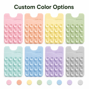 Support de téléphone adhésif en silicone avec logo personnalisé, fixation par ventouse, support mains libres pour smartphone, pour miroir, douche, salle de sport, cadeau promotionnel - Product Image 3