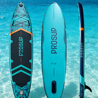 Planche de paddle gonflable de haute qualité personnalisée 11'6''x34'x6'' avec coutures soudées à chaud